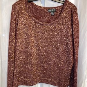 Glittery crop sweater